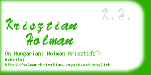 krisztian holman business card